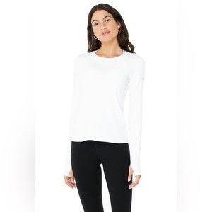 ALO Yoga White Long Sleeve Top